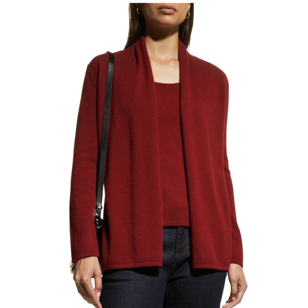 Neiman Marcus Cashmere House Open-Front Cashmere Cardigan